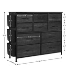 Commode à 10 tiroirs pour chambre à coucher, commode avec tiroirs en tissu, organisateur de commode pour placard, couloir, salon