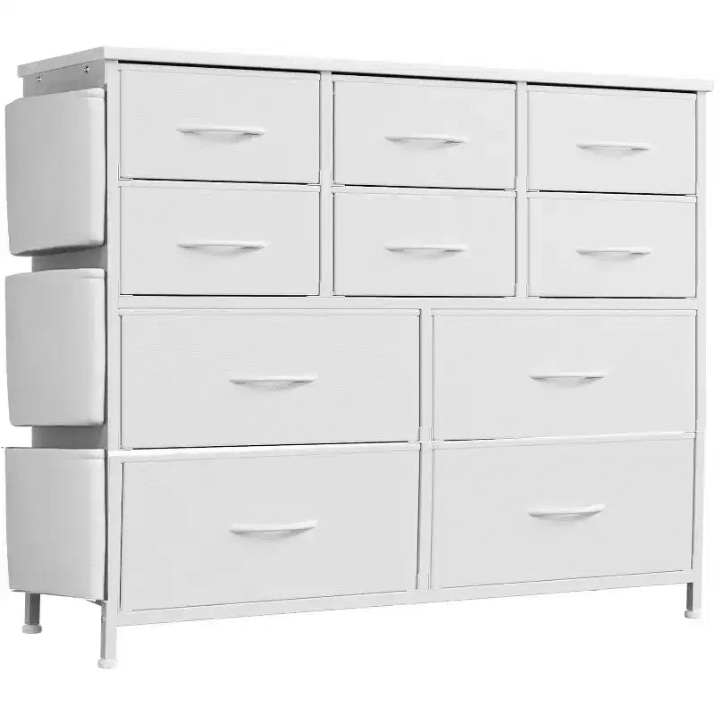 Commode à 10 tiroirs pour chambre à coucher, commode avec tiroirs en tissu, organisateur de commode pour placard, couloir, salon
