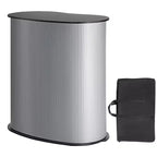 VEVOR Portable Tradeshow Podium Table, 35.43 x 19.29 x 37.01, Display Exhibition Counter Stand Booth Fair with Wall, Gray