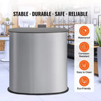 VEVOR Portable Tradeshow Podium Table, 35.43 x 19.29 x 37.01, Display Exhibition Counter Stand Booth Fair with Wall, Gray
