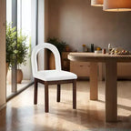 Meridian Furniture, Chaise de salle à manger en tissu texturé lin Conrad