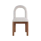 Meridian Furniture, Chaise de salle à manger en tissu texturé lin Conrad