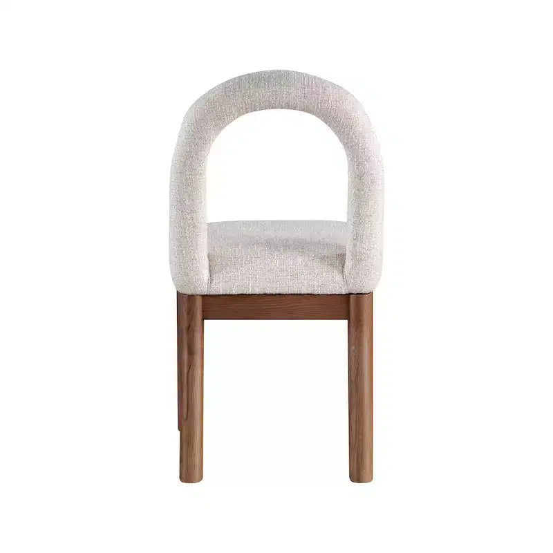 Meridian Furniture, Chaise de salle à manger en tissu texturé lin Conrad