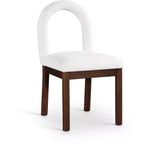 Meridian Furniture, Chaise de salle à manger en tissu texturé lin Conrad
