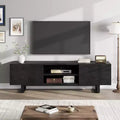 GustoWave Industrial TV Stand for 80 in, Modern Entertainment Center with 2 Drawers, MDF Media Cabinet w/Elegant Wood Texture