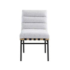 Meridian Furniture, Chaises de salle à manger Burke en cuir végétalien, Lot de 2