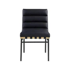 Meridian Furniture, Chaises de salle à manger Burke en cuir végétalien, Lot de 2