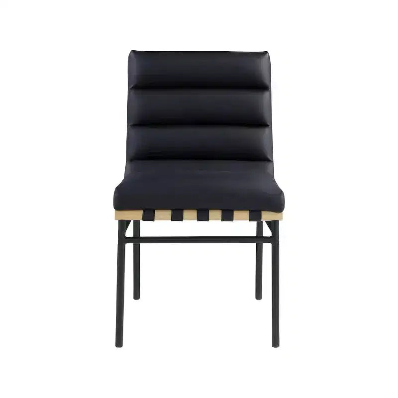 Meridian Furniture, Chaises de salle à manger Burke en cuir végétalien, Lot de 2