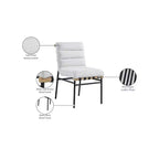 Meridian Furniture, Chaises de salle à manger Burke en cuir végétalien, Lot de 2