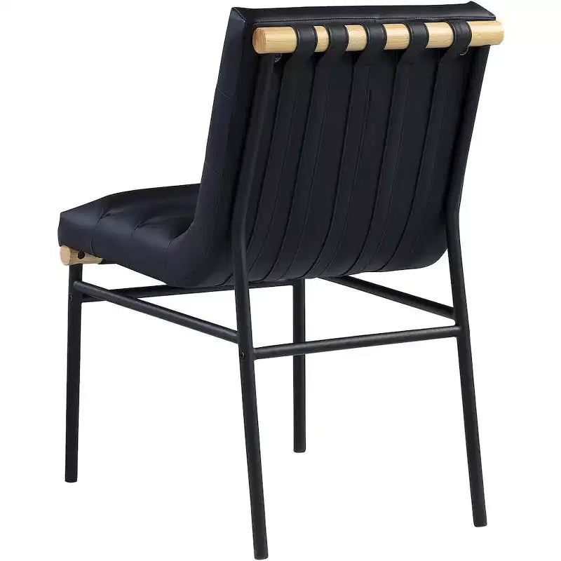 Meridian Furniture, Chaises de salle à manger Burke en cuir végétalien, Lot de 2