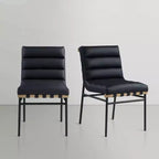 Meridian Furniture, Chaises de salle à manger Burke en cuir végétalien, Lot de 2