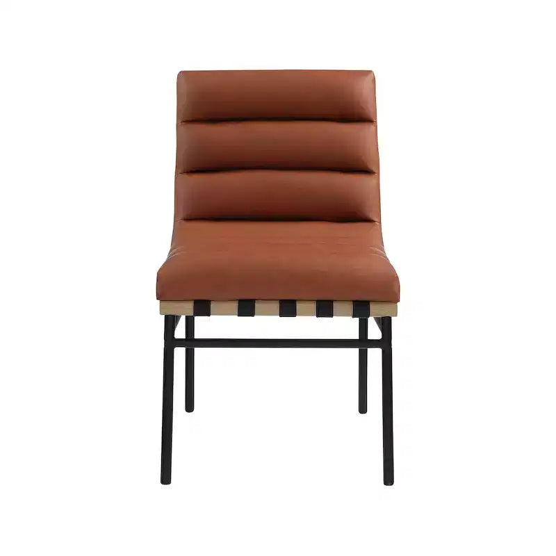 Meridian Furniture, Chaises de salle à manger Burke en cuir végétalien, Lot de 2