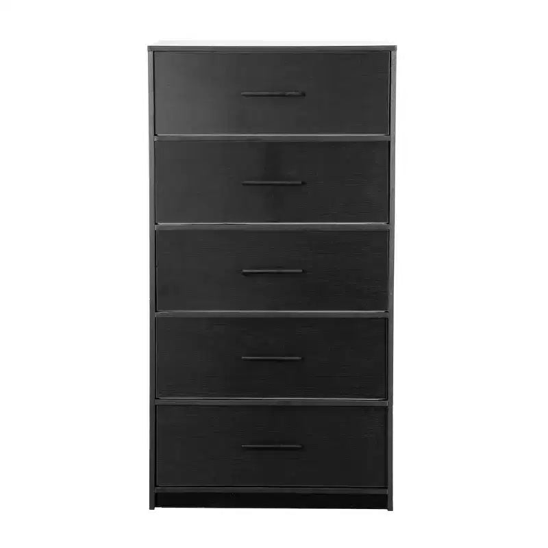 Techni Home, commode à 5 tiroirs avec grands tiroirs en tissu