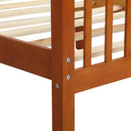 Lit plateforme double en bois avec tête et pied de lit Chêne