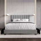 Lit rembourré avec rangement Olean de Home Design