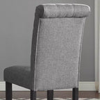Okak Chaises de salle à manger modernes en bois massif avec dossier capitonné de luxe, lot de 2, chaises d'appoint rembourrées pour salon/salle à manger