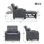 Karl Home |Canapé-lit simple de 89 cm de large