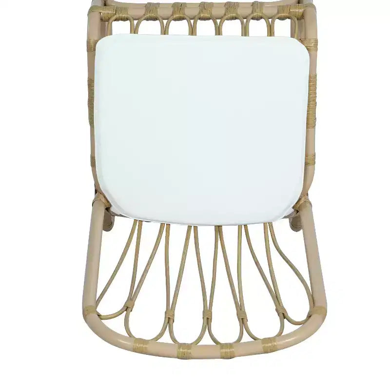 MAYEERTY Lot de 2 chaises de salle à manger d'extérieur en rotin PE avec coussin lavable pour jardin et terrasse