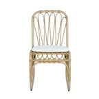 MAYEERTY Lot de 2 chaises de salle à manger d'extérieur en rotin PE avec coussin lavable pour jardin et terrasse