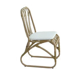 MAYEERTY Lot de 2 chaises de salle à manger d'extérieur en rotin PE avec coussin lavable pour jardin et terrasse