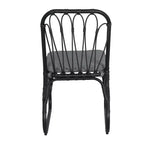 MAYEERTY Lot de 2 chaises de salle à manger d'extérieur en rotin PE avec coussin lavable en rotin gris pour patio et jardin