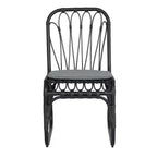 MAYEERTY Lot de 2 chaises de salle à manger d'extérieur en rotin PE avec coussin lavable en rotin gris pour patio et jardin