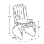 MAYEERTY Lot de 2 chaises de salle à manger d'extérieur en rotin PE avec coussin lavable en rotin gris pour patio et jardin