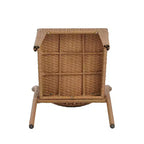 MAYEERTY Lot de 2 chaises d'appoint empilables Design KD Marron clair Peu encombrant pour cuisine et salle à manger