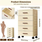 Acekool Meuble à Tiroirs en Plastique avec Roues, Boîte de Rangement à Roulettes, Organiseur Multi-Niveaux pour Chambre, Bureau, Maison4 Niveaux