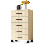 Acekool Meuble à Tiroirs en Plastique avec Roues, Boîte de Rangement à Roulettes, Organiseur Multi-Niveaux pour Chambre, Bureau, Maison4 Niveaux