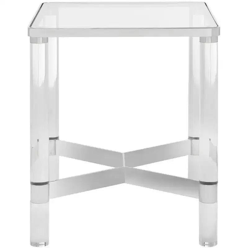 Suzanna Acrylic Accent Table - SFV2550B - Silver - Safavieh Couture