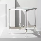 Suzanna Acrylic Accent Table - SFV2550B - Silver - Safavieh Couture
