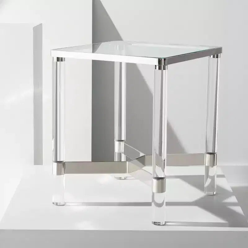 Suzanna Acrylic Accent Table - SFV2550B - Silver - Safavieh Couture