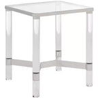 Suzanna Acrylic Accent Table - SFV2550B - Silver - Safavieh Couture