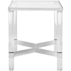 Suzanna Acrylic Accent Table - SFV2550B - Silver - Safavieh Couture