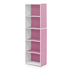 Furinno Étagère de rangement réversible 5 cubes pour livres, ouverte, horizontale ou verticale