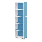 Furinno Étagère de rangement réversible 5 cubes pour livres, ouverte, horizontale ou verticale