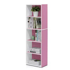 Furinno Étagère de rangement réversible 5 cubes pour livres, ouverte, horizontale ou verticale