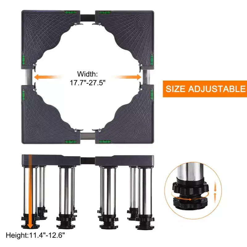 Unique Bargains 8 pieds solides Support de mini-réfrigérateur multifonctionnel et réglable