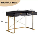 CLIHOME Table console/Bureau de 42 po moderne/contemporain avec 2 tiroirs