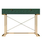 CLIHOME Table console/Bureau de 42 po moderne/contemporain avec 2 tiroirs