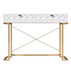 CLIHOME Table console/Bureau de 42 po moderne/contemporain avec 2 tiroirs