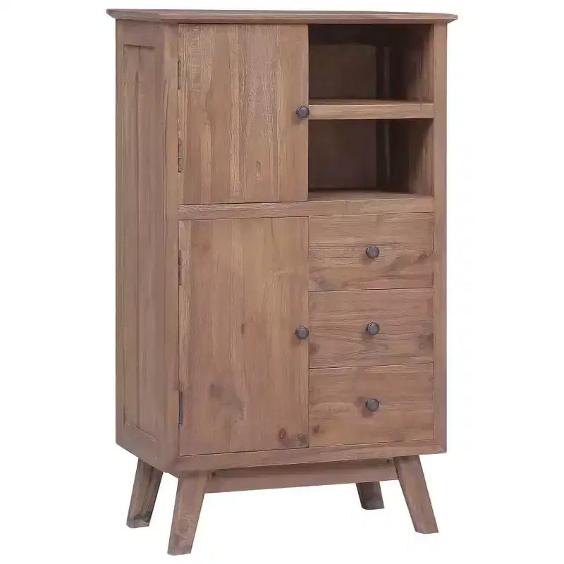 vidaXL Highboard 23.6x11.8x39.4 Solid Teak Wood