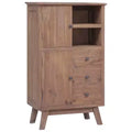 vidaXL Highboard 23.6x11.8x39.4 Solid Teak Wood