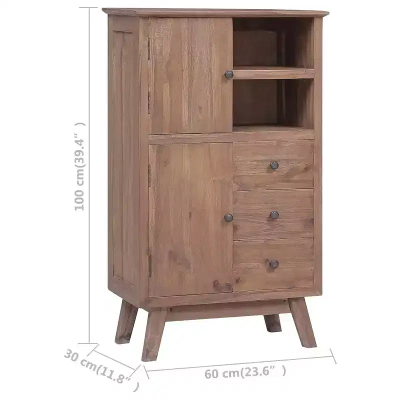 Bahut vidaXL 60x30x100 cm Bois de teck massif