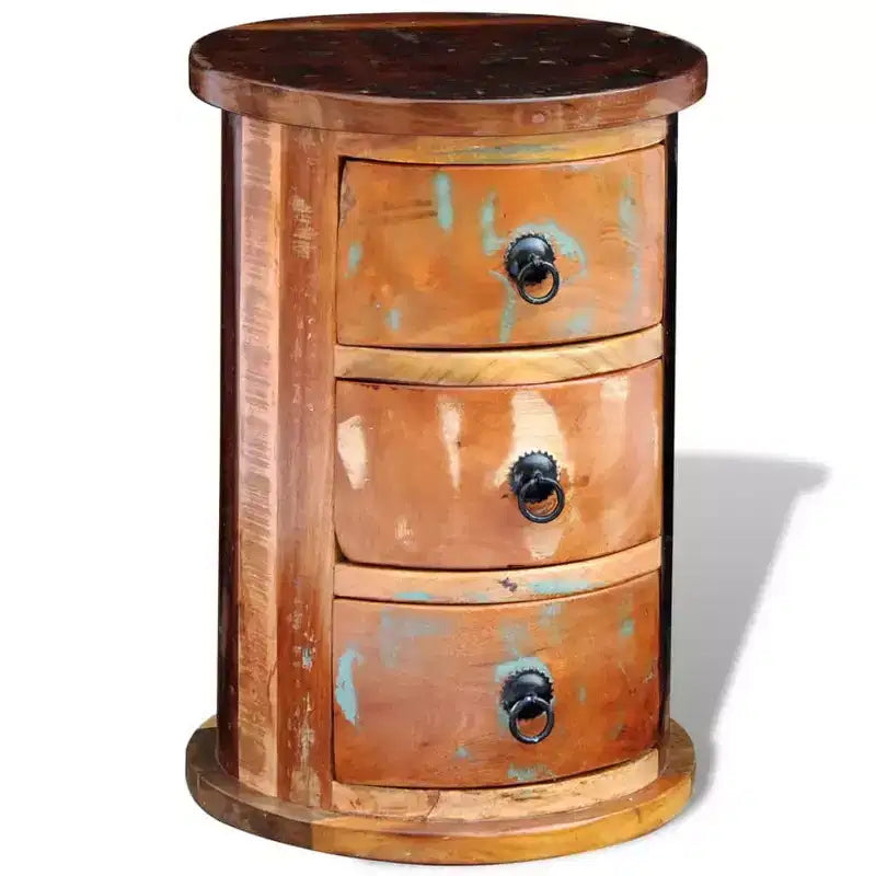 vidaXL Storage Cabinet Multicolored Reclaimed solid wood, Iron Small
