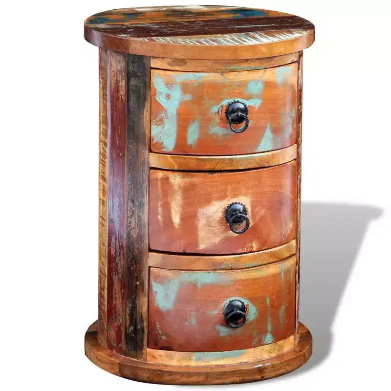 vidaXL Storage Cabinet Multicolored Reclaimed solid wood, Iron Small