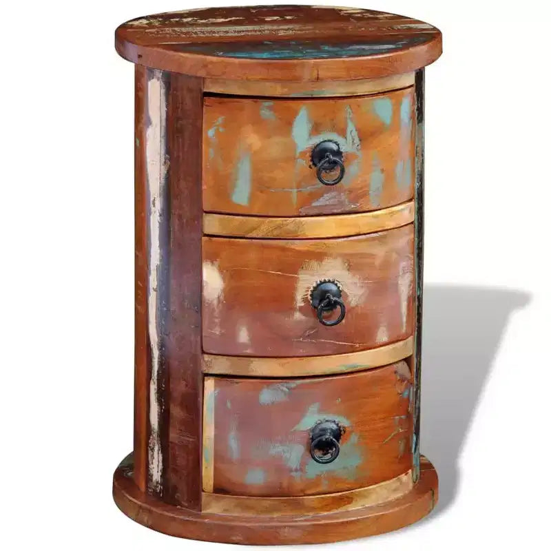 vidaXL Storage Cabinet Multicolored Reclaimed solid wood, Iron Small