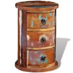 vidaXL Storage Cabinet Multicolored Reclaimed solid wood, Iron Small