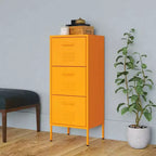 vidaXL Storage Cabinet Mustard Yellow 16.7x13.8x40 Steel